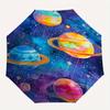 Planets, Space Theme Automatic Open/Close Umbrella, Portable 3 Fold Compact Umbrella for Men & Women, Valentine's Day Mother's Day Gift0725034