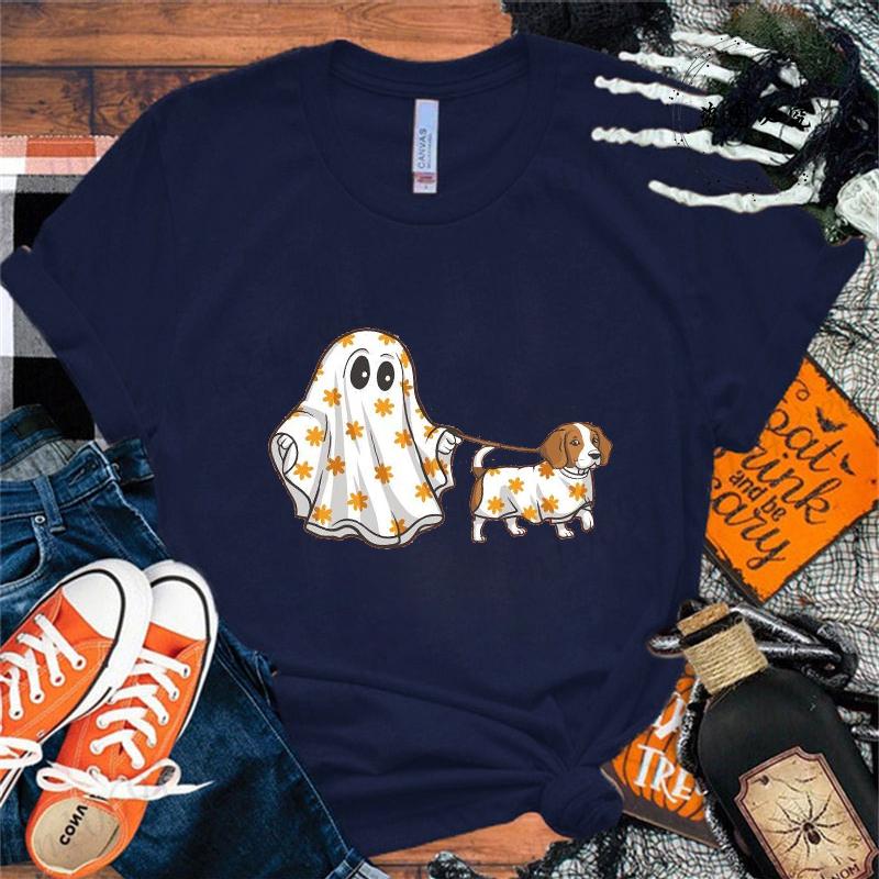 Halloween Boo Dog Tshirts Funny Halloween Spooky Season T Shirt Unisex Unisex Tshirt Unisexs Oversize Tshirt Hip Hop Streetwear S
