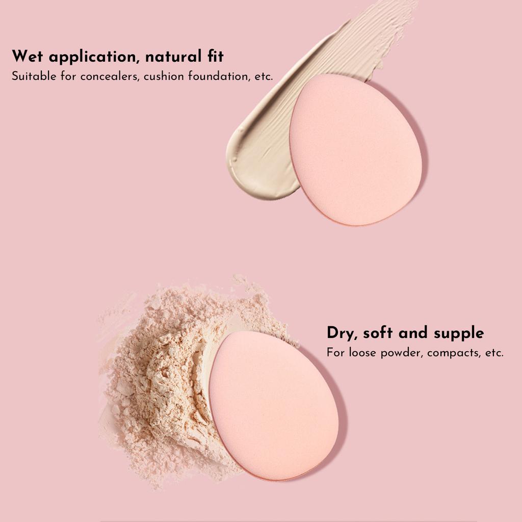 Mini Makeup Sponges - 1/6/10PCs Solid/Mixed Colors Soft Blending Puffs for Liquid & Powder Foundation, Concealer & Cream Blush. Wet & Dry Use.