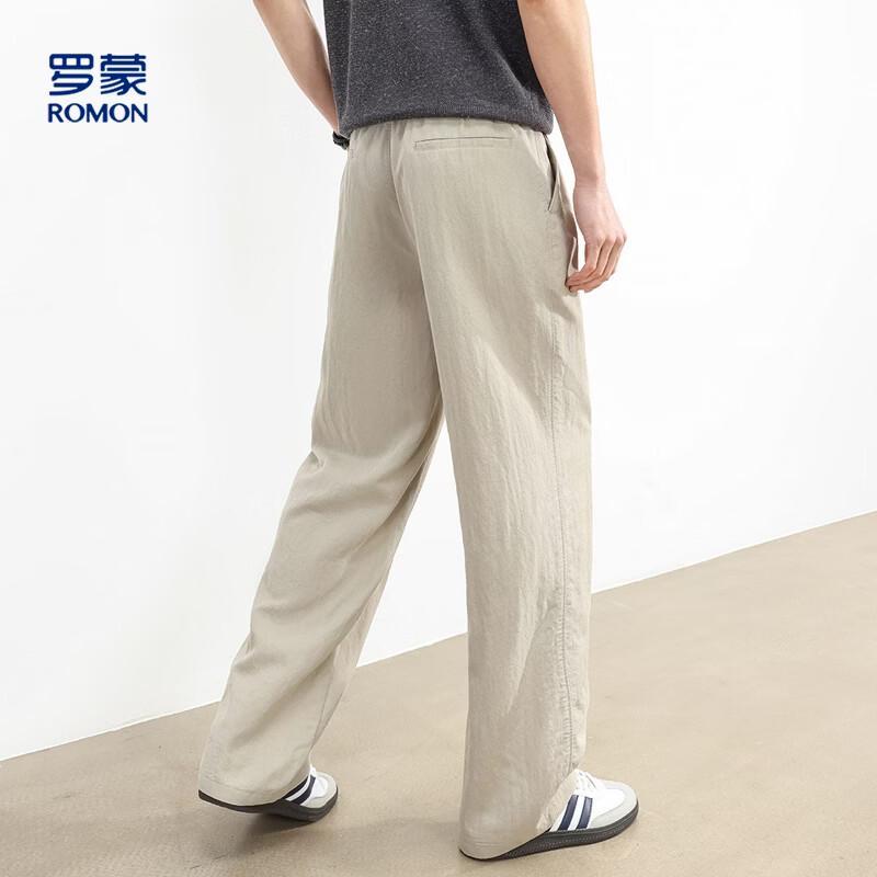 LOMON Men's Tencel Linen Casual Pants
