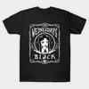 Men Black Print T-shirt Wear Black No-Cut Heat Transfer Print Cotton Tshirt