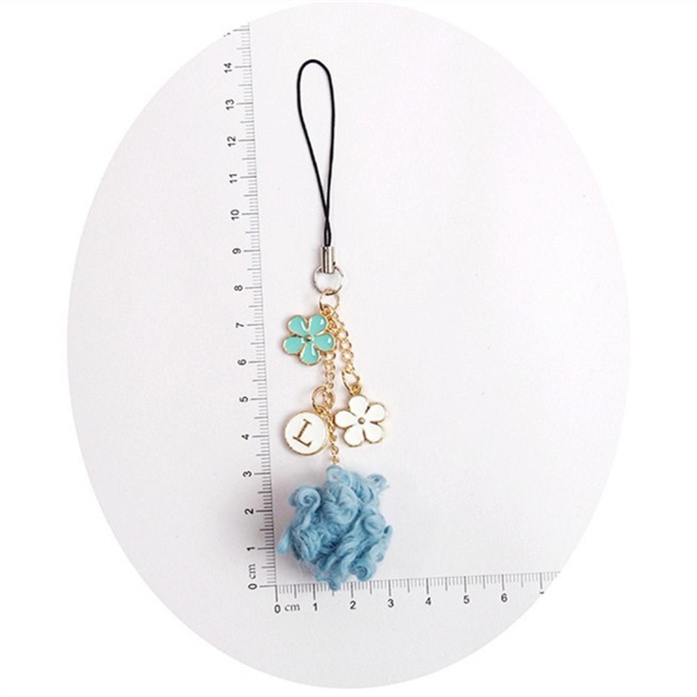Phone Charm Mobile Phone Strap Fur Ball Lanyards Smart Phone Strap Phone Pendant Fluffy Phone Strap