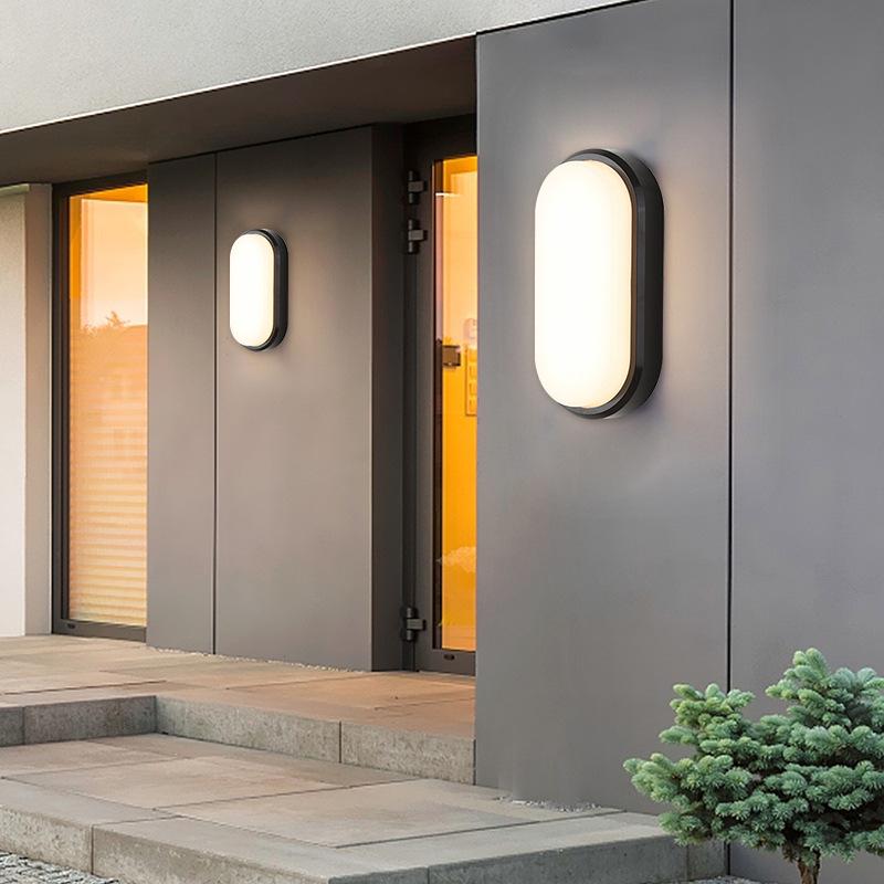 Simple Modern Waterproof LED Outdoor Wall Lamp for Garden, Balcony, and Terrace with Sensor and Moisture-Proof Features.