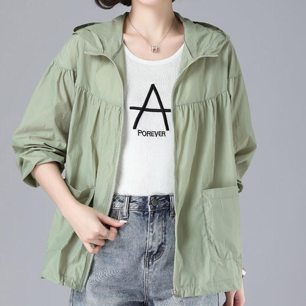 Women's Casual Solid Color Loose Clothing, Fashionable Cardigan Jacket Cardigan Jacket