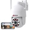 ANRAN 5MP Outdoor Wireless Security Camera with Automatic Continuous WiFi Color Night No Installation Required Tracking, 24/7 Recording, 2.4/5G