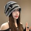 Korean Baggy Strip Hat Spring Autumn Beanie Hats Trendy Y2k Striped Cap  Streetwear