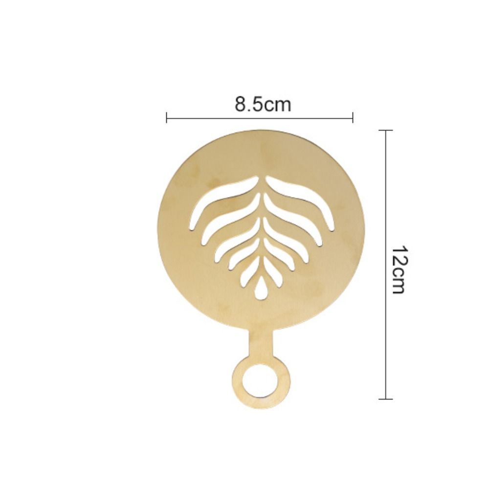 4pcs Reusable Coffee Latte Art Mold Gold/black Coffee Art Template Latte Coffee Stencil Bread