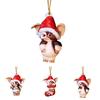 Frohe Weihnachten Gremlins Gizmo Acryl Weihnachtsmannmütze Anhänger Weihnachtsbaumschmuck
