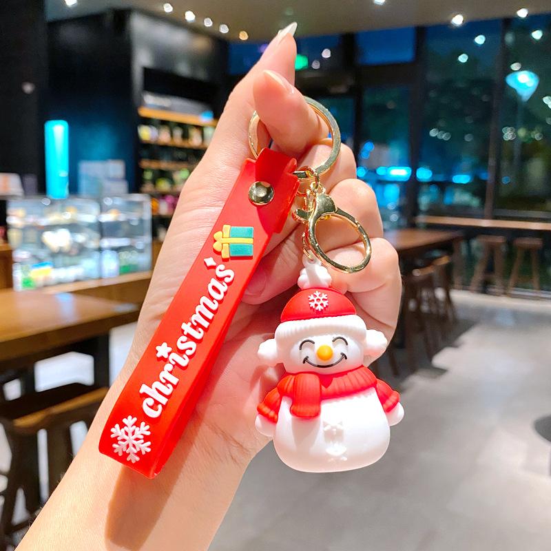Mahjong Christmas Keychain Cute Couple Night Horror Pendant Decoration Car Key Chain Doll Cartoon Doll