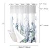 Handun Floral Double-Layer Polyester Shower Curtain