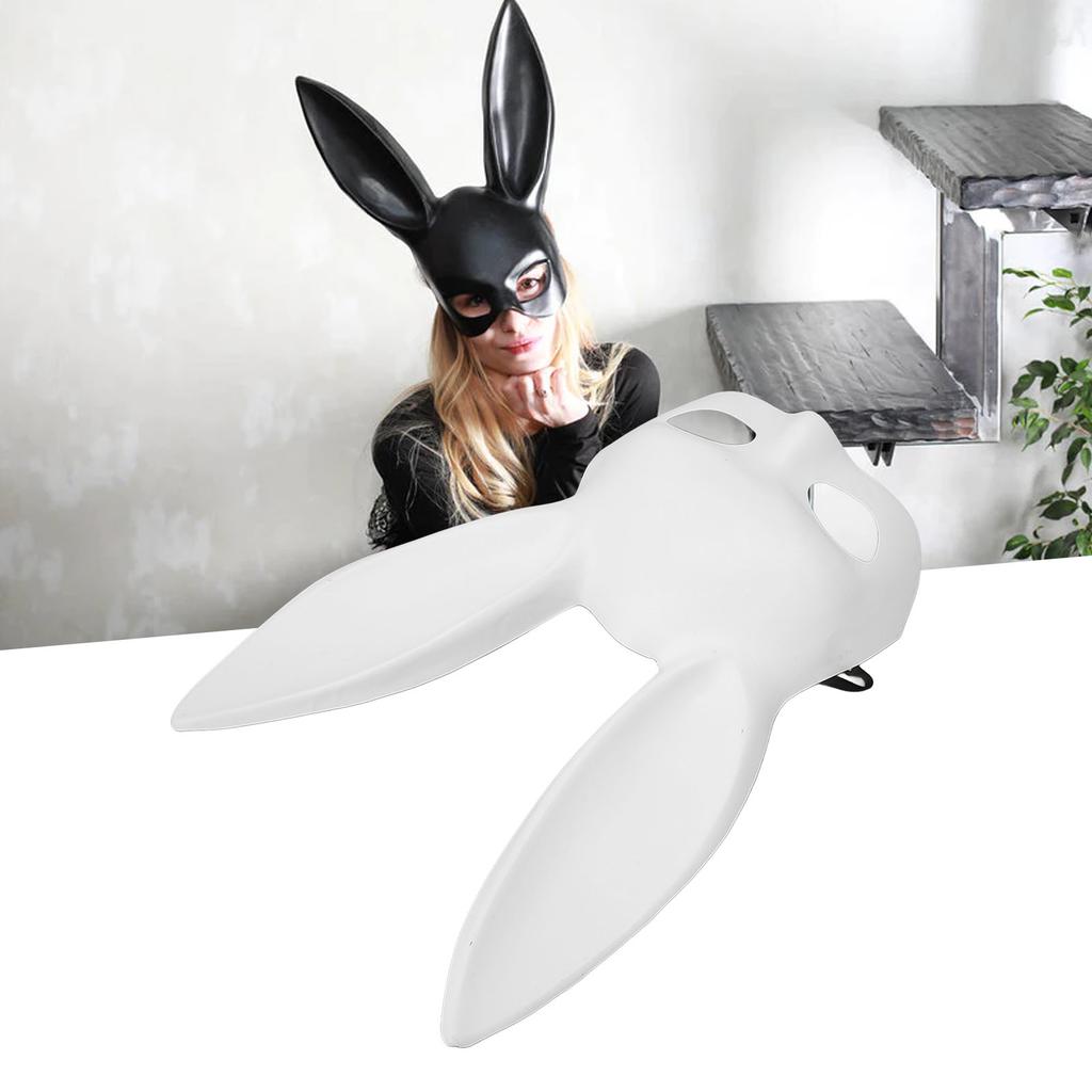 Halloween Bunny Mask Half Face Rozkošný králičí cosplay maska ​​jako doplněk pro párty potřeby