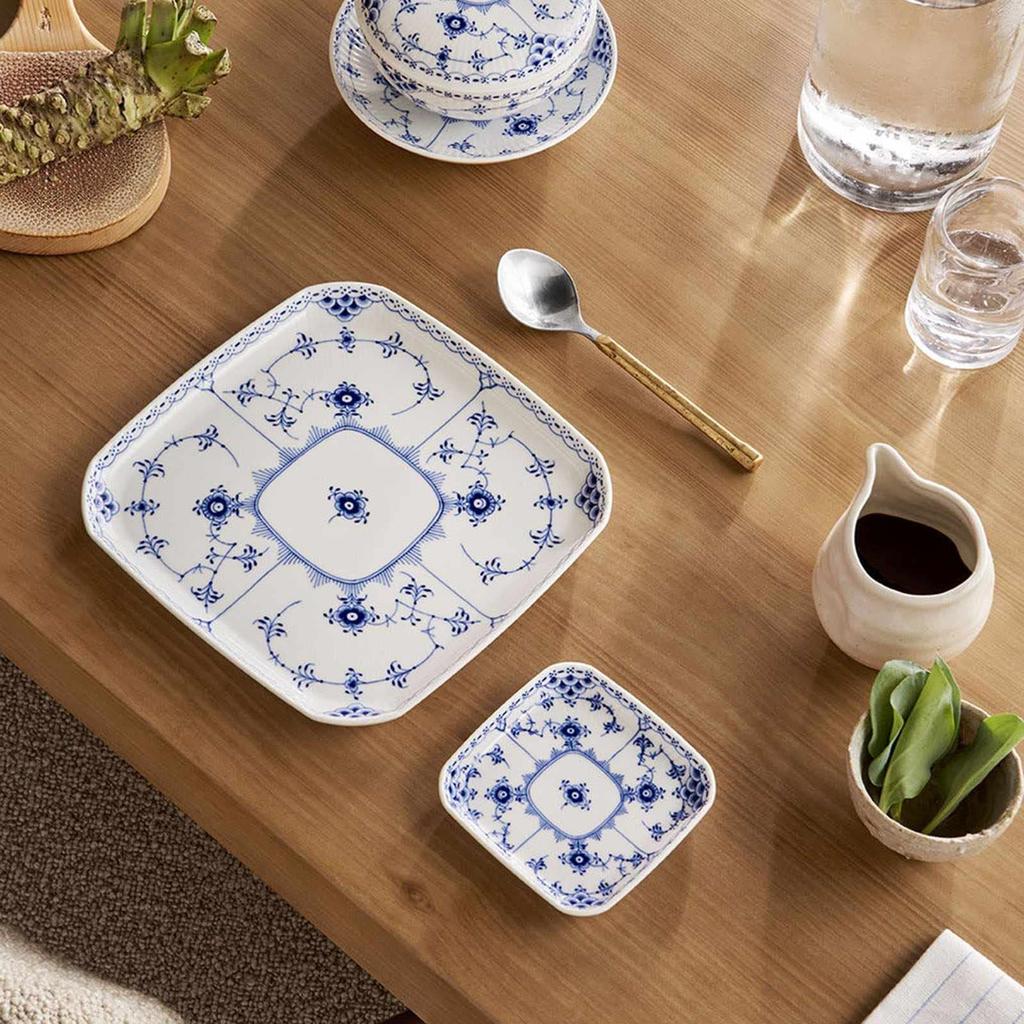 [Officially Imported] Royal Copenhagen Blue Fluted Half Lace Square Dish, 21cm, Wedding Gift, 1066923