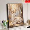 DIY Pearl Art Deer Painting Kit 5D Crystal Rhinestone Embroidery for Bedroom Living Room Wall Decoration Handmade Craft