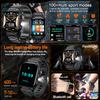 New Military Outdoor Smart Watch Men IP68 Waterproof LED Flashlight 400 mAh Battery Health Monitoring Bluetooth Call Smartwatch