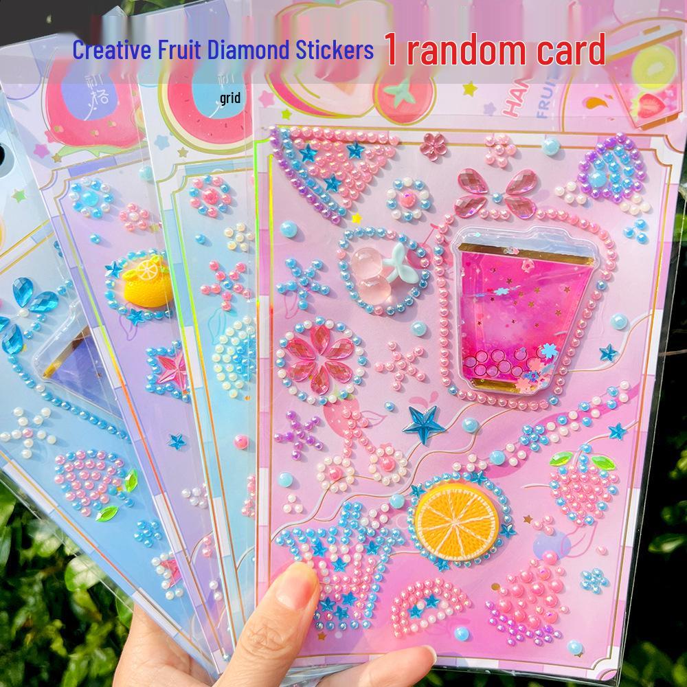 Kids' Creative Wiggle Stickers for Phone Cases - Acrylic Gem & Diamond Decorations for Girls
