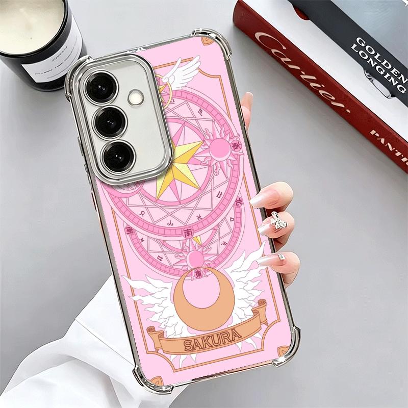 Cardcaptor Sakura Cute Girl Plating Phone Case For Samsung A17 A07 A37 A57 A16 A56 A15 A55 A14 A54 A13 A53 A26 A36 A25 A35 A24 A
