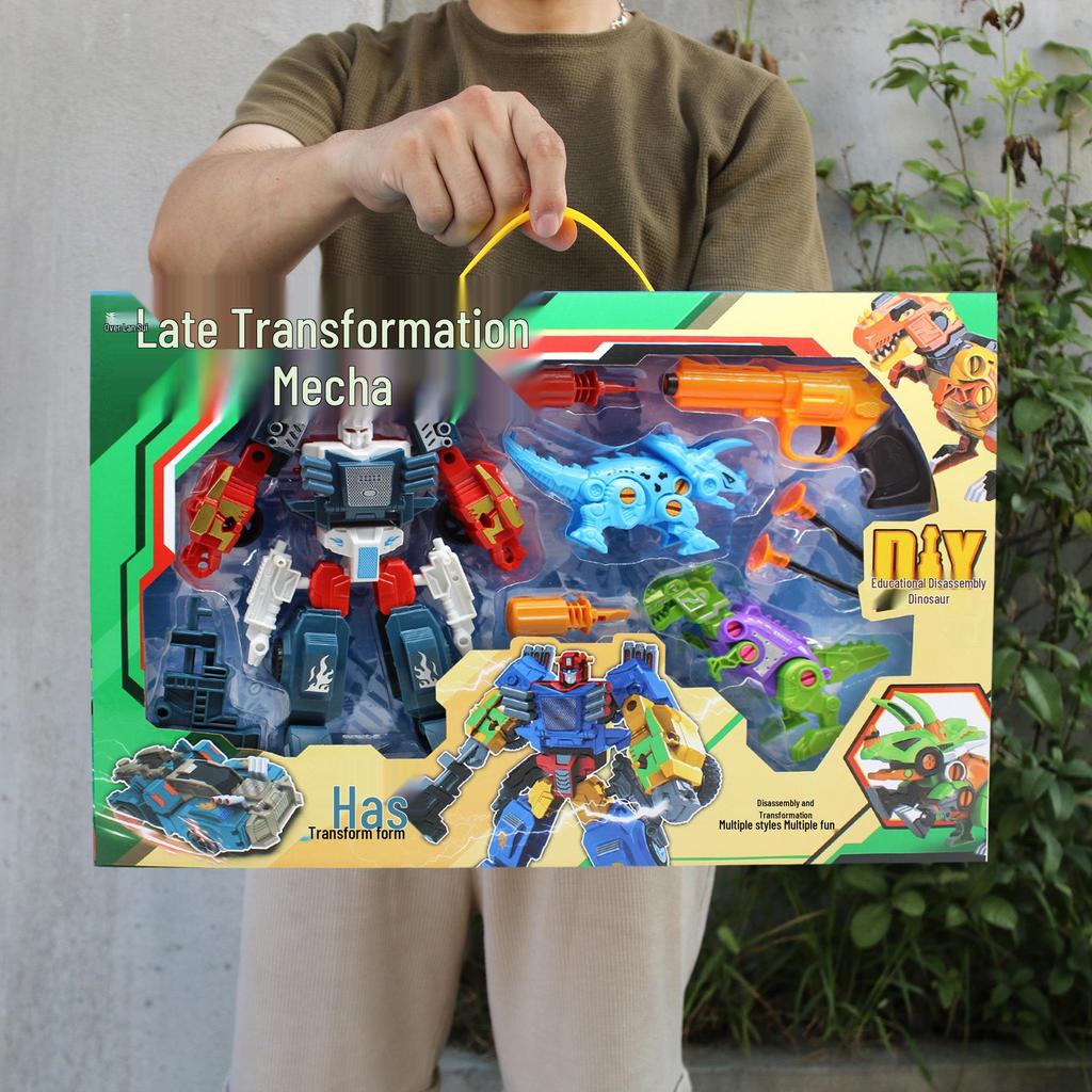 Boys' Transforming Robot Car Toy Set with Ball - Kindergarten Gift