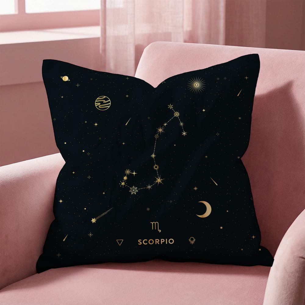 Constellation Pattern Cushion Cover MultiScene Pillow Cover for Home Car Reversible Soft Durable for Daily Use