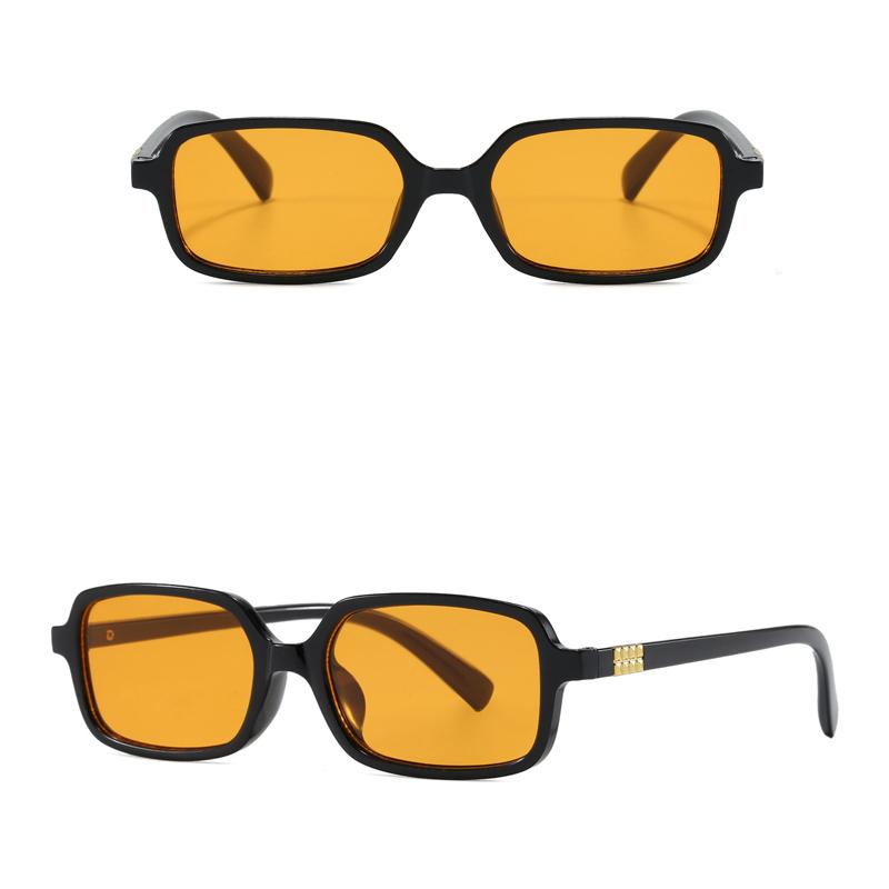 Fashion Retro Rectangle Small Frame Sunglasses For Men And Women Unisex Brown UV Protective Shades