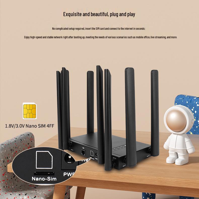 5G Dual-Band Wi-Fi 6 Router with Gigabit Speed, CPE for Home/Office, SA/NSA Radio, Supports 5G SIM, Ideal for Live Streaming.
