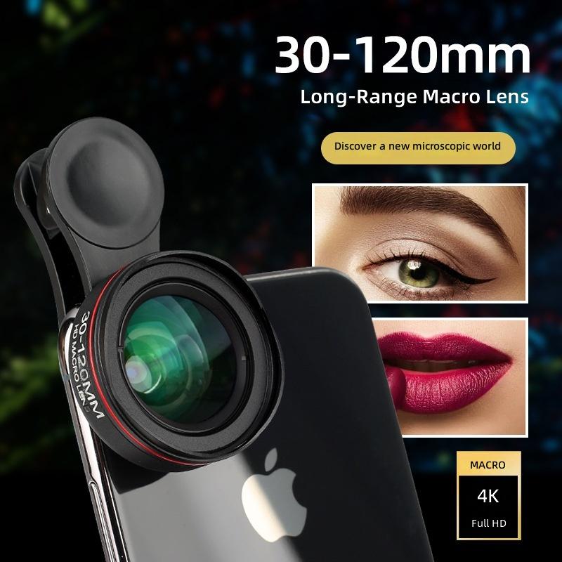 High-Definition Phone Macro Lens Mobile Long Range 4K HD Photo Lenses Customizable OEM Support Nail Art чёрный
