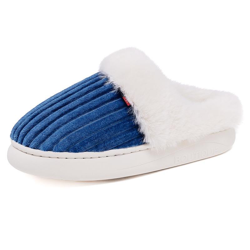 Cotton Shoes for Warmth, Indoor Anti-slip, Soft-soled Fleece Slippers for Women