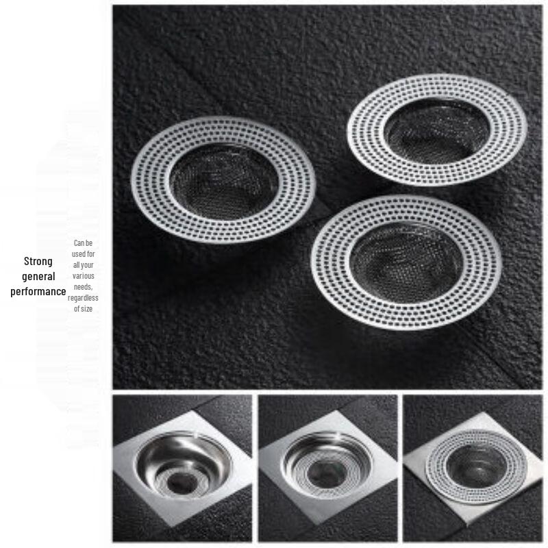 Stainless Steel Anti-Clog Drain Filter (2-Pack)