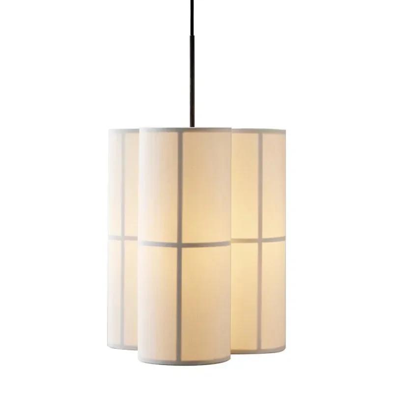 Pendant Lamp Fabric Lamphade Hashira Cluster Chandelier for Dining Room Kitchen Home Decor Cylindrical Hanging Lights