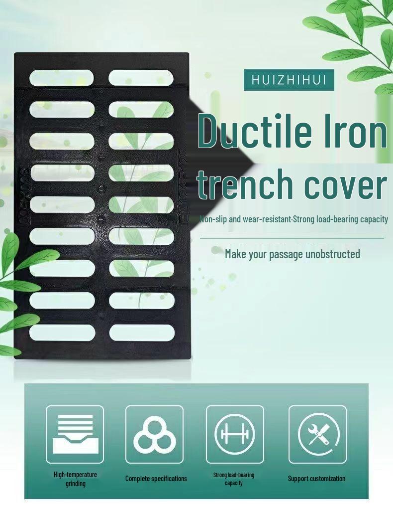 Cast Iron Manhole & Drainage Grate for Sewer/Rainwater Ditch or Courtyard.