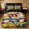 Digimon Adventure Pattern Bedding Quilt Set Quilt Cover Pillowcase Home Birthday Gift(1 * duvet cover + 2 * pillowcase, without core)