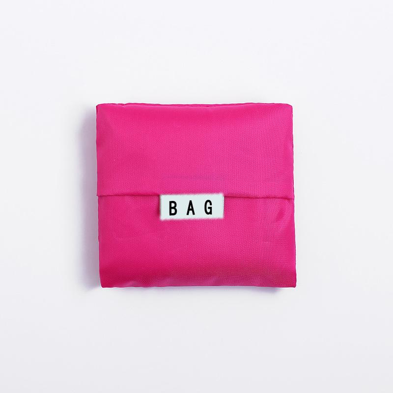 Solid Color Foldable Shopping Bag Eco Reusable Tote Oxford Fabric Casual Large-capacity Shopping Bag Home Storage Bag Supplies CLE