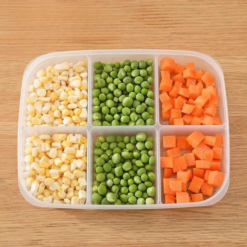 

Portable Food Fruit Storage Box Compartment Refrigerator Freezer Organizers Sub-Packed Meat Onion Ginger Clear Crisper