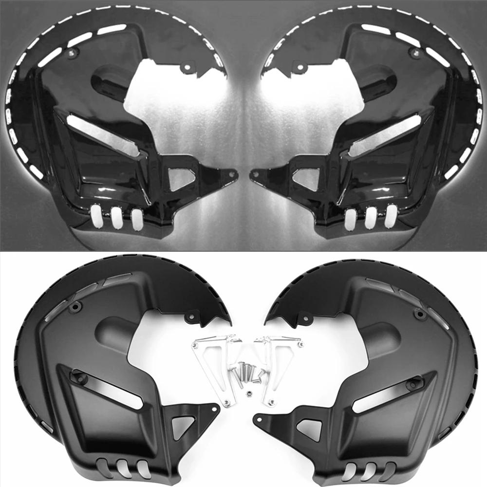 Matt Black For Honda GOLDWING GL1800 Brake Disc Rotor Covers LED 2001-2014 For HONDA F6B 2013 2014 2015