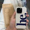 Personalized Letter He&she Couple Phone Case for iPhone 17 16 15 14 13 12 11 Air Pro Max X XS 7 8 Plus Glossy Film Hard PC Cover