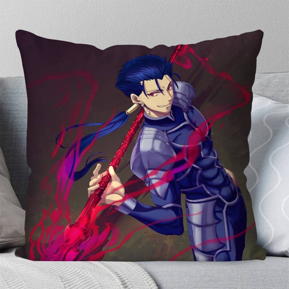 Lancer Anime Game Ffate Pillow Case Fashion Square Pillowcase Bedroom Sofa Room Ins Decoration Leisure