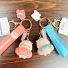 Key Pig Charming Ring Cartoon Style Metal Keychain Perfect For Gift Giving