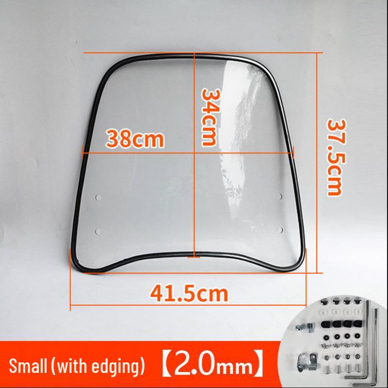 Windproof Transparent Windshield for Electric Bikes, Motorcycles, and Three-Wheelers