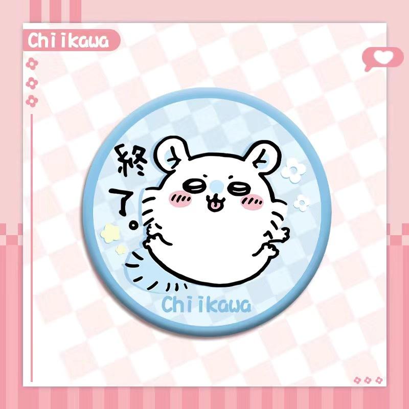 Chiikawa Jii Badge Emoticon Pack Usachi Hachiware Cute Cartoon Series Peripheral HD Tinplate Laser Bars Friend Gift