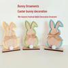 Easter & Mid-Autumn Wooden Rabbit Ornaments - Home Décor & Birthday Gifts