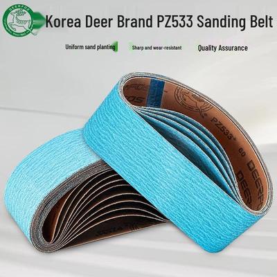Korean Deer Brand Zirconia Alumina Sanding Belt 610x100mm + DEERFOS Stainless Steel Polish Belt