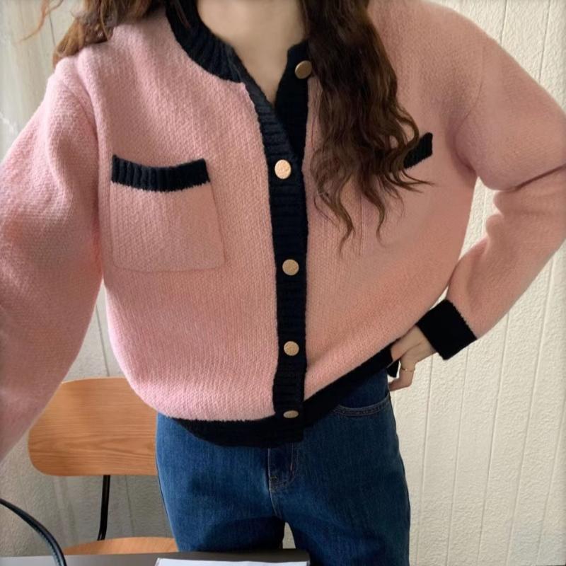 Autumn New Vintage O Neck Knitted Sweater Cardigans Women Elegant Casual Solid Loose Outer Knitted Cardigan Coat Women Fashion Winter Sweaters 25535