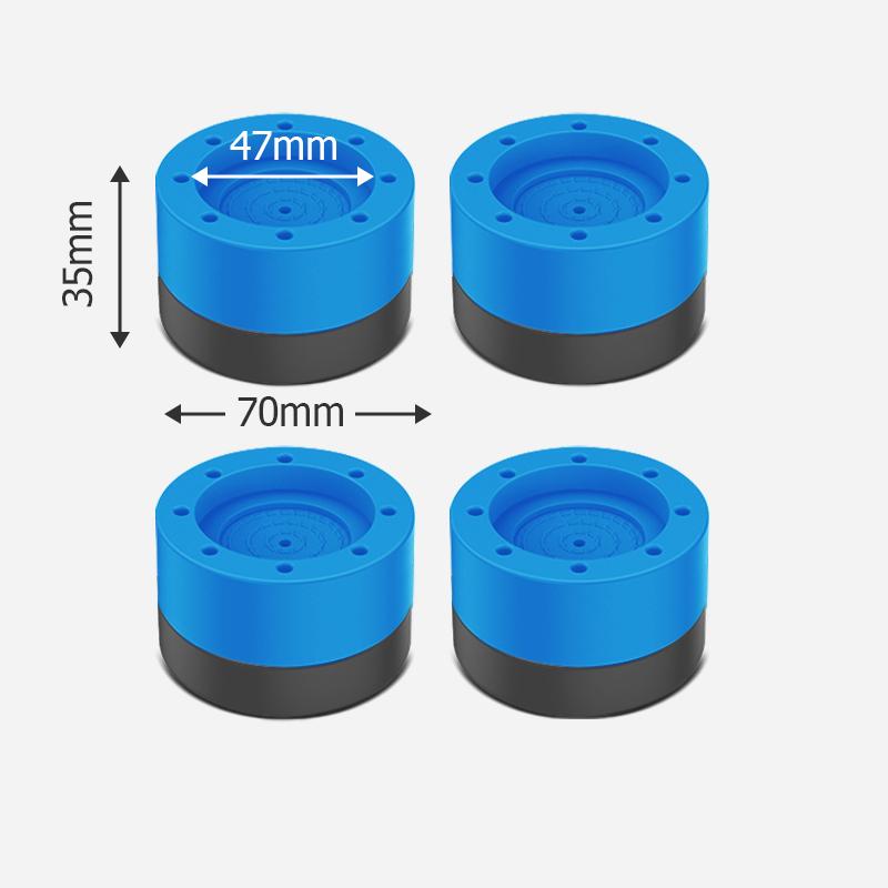 

KAK 4PCS Anti Vibration Pads Washer Feet Pad Universal Washing Machine Anti-Skid Roller Kit Furniture Lifting Foot Base Elevate