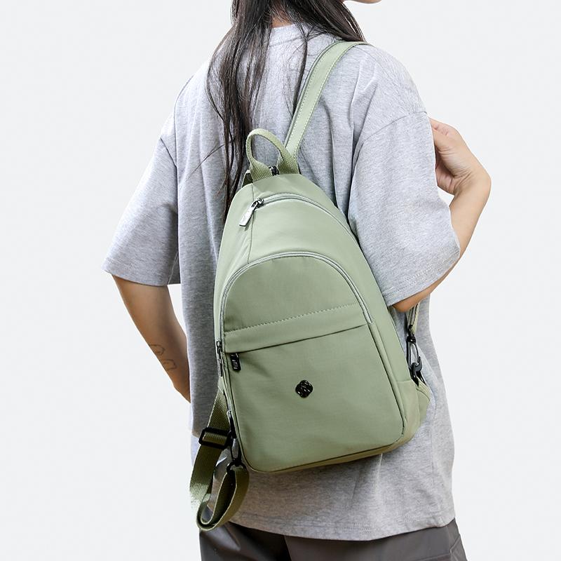 Solid Color Backpack Multi-functional Chest Bag Women's Shoulder Crossbody Bag