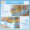 5 Tier Hamster Cage Carrier Habitat w/ Exercise Wheels, Tunnel, Light Blue