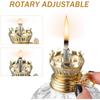 Glass Kerosene Lamp Vintage Oil Lantern with 3.5Mm Wick Perfect for Indoor and Outdoor Use 7 Inches Tall