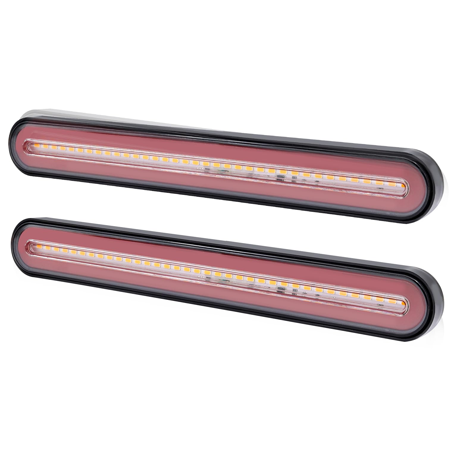 

2pcs LED Truck Tail Lights with Screw Rectangular Turn Signal Stop LED Trailer Tail Lights for 24V Trucks and C Holes, Trailers,