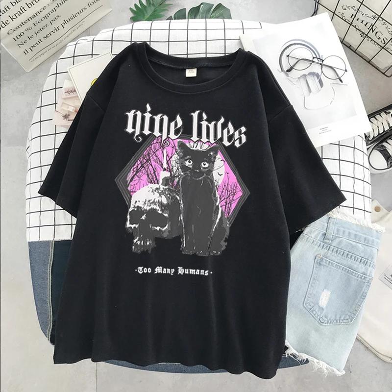 Oversized T-shirt Gothic Dark Men Women T Shirt Graphic Tee Punk Clothes Harajuku Streetwear T Shirt Hip Hop Short Sleeve Tops