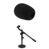 Foldable Desktop Tabletop Microphone Mic Stand Solid Base W/ 2 Sponge Cover