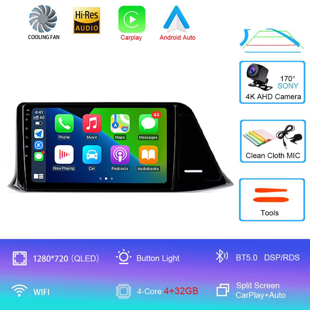 Car Radio Android 14 Carplay For Toyota C-HR CHR 2016 2017 2018 2019 2020 Multimedia Video Player Navigation Stereo GPS 2din DSP