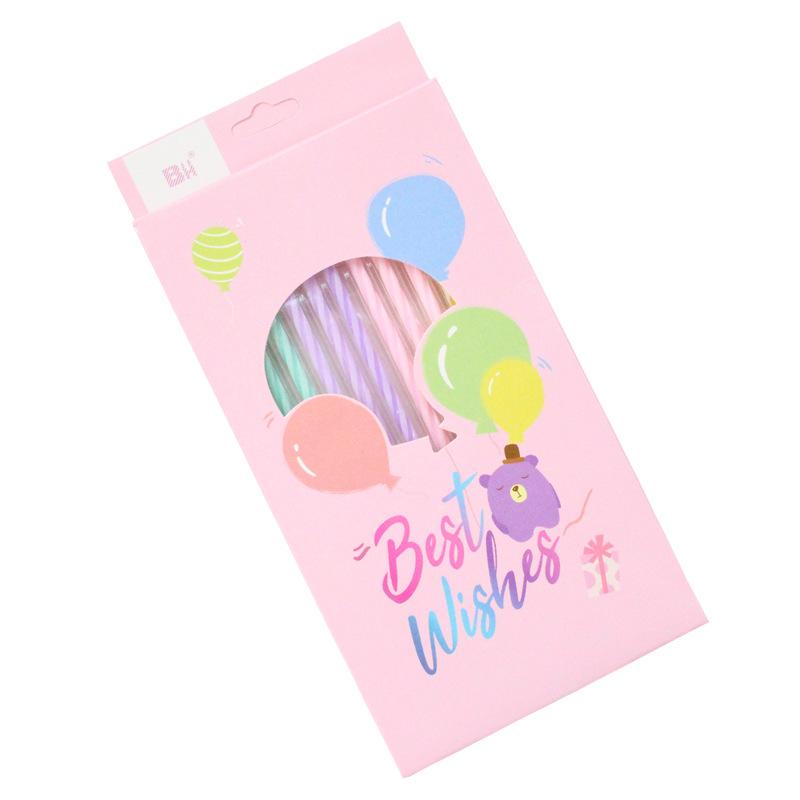 New Birthday Candle Colorful Thread Creative Children's Party Candle Happy Meeting A2 New Slender Candle